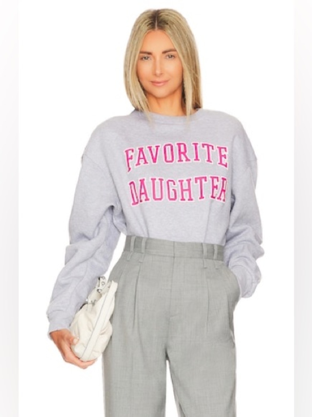 Favorite Daughter Collegiate Sweatshirt in Heather Grey